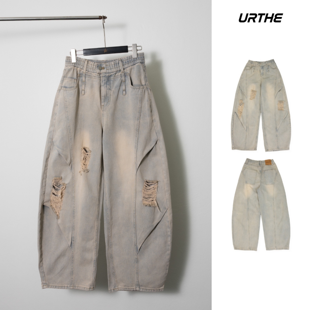 URTHE - กางเกงยีนส์ ขายาว รุ่น FRACTURE TROUSERS