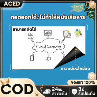 สติ๊กเกอร์ไวท์บอร์ด อเนกประสงค์ ใช้ตู้เย็น/ผนัง/อุปกรณ์สำนักงาน แถมปากกา ใช้ซ้ำได้ หนาไม่ยับ 30ปีคุณภา