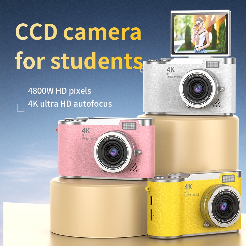 ZMZ กล้องมินิ 48mp HD 1080P รุ่น LK-007 กล้องดิจิตอล 4K หน้าจอ 2.4 พร้อมกล้องคู่ด้านหน้าและด้านหลัง 16xzoom