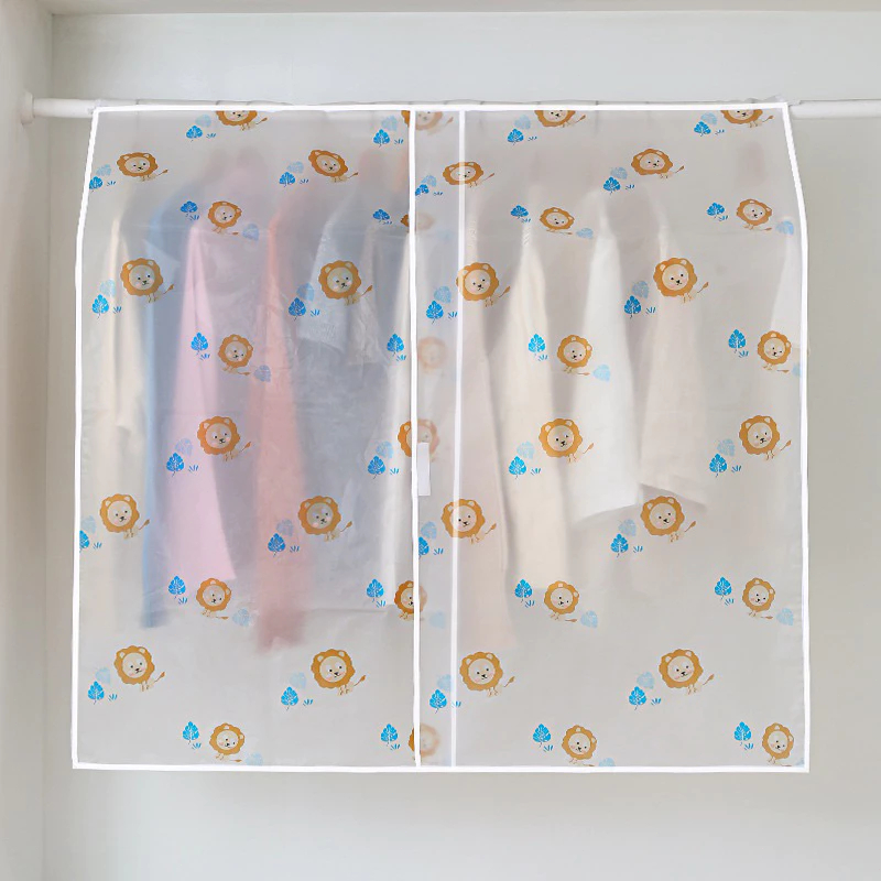 ที่คลุมราวผ้า ผ้าคลุมราวแขวนตากเสื้อ พลาสติกคุม กันฝุ่น กันน้ำ จัดระเบียบตู้ Cloth Cover - รูปที่ 5