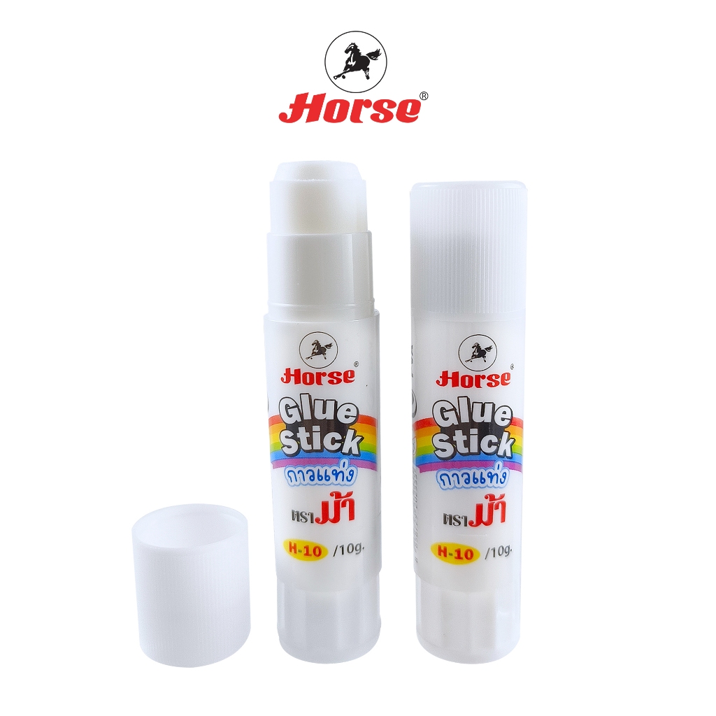 HORSE (ตราม้า) กาวแท่ง ขนาด 10 กรัม H-10 ตราม้า จำนวน 1 หลอด