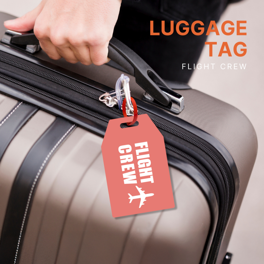 Happylife Luggage Tag ป้ายติดกระเป๋าเดินทาง  Flight Crew  อะคริลิค กันน้ำ แข็งแรง