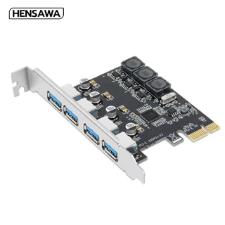 HENSAWA รุ่น PC119 การ์ดขยาย PCIE ถึง USB 3.0*4 ป้องกันไฟฟ้าลัดวงจร การ์ด USB PCI Express 5Gbps