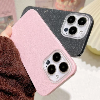 กลิตเตอร์ เคส for เคสไอโฟน 13 iphone 11 12 14 15 Pro Max เคสไอโฟน 16 pro max iphone 15 กันกระแทกกรณีฝาครอบ มาการอง case