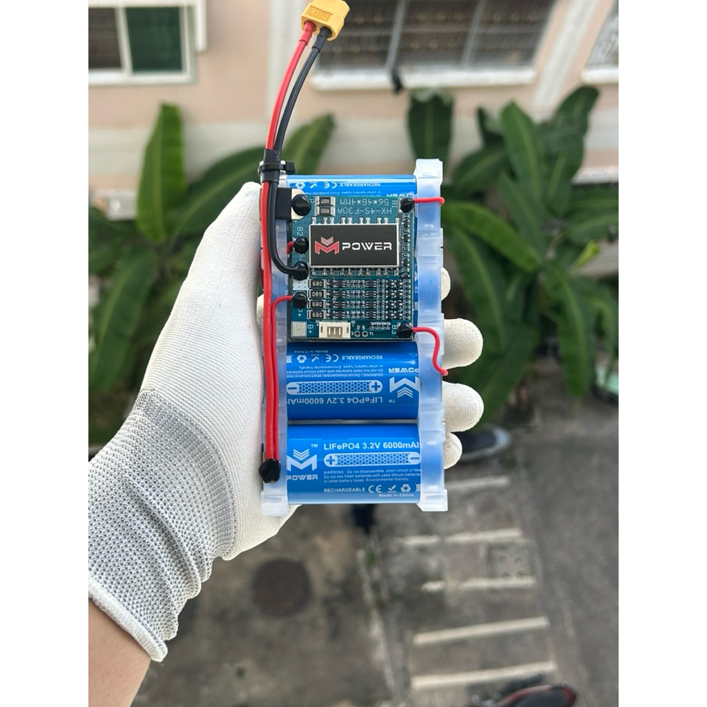 4S 12.8V6000mah (6A) BMS 4S 30A ประกันแบต 1ปี