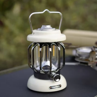 Vidalido โคมไฟ ตะเกียง Vintage LED ปรับแสงได้ 2 แบบ (ไฟขาว-ไฟส้ม) แบตอึด ใช้งานได้ถึง 36hr. (IPX4)
