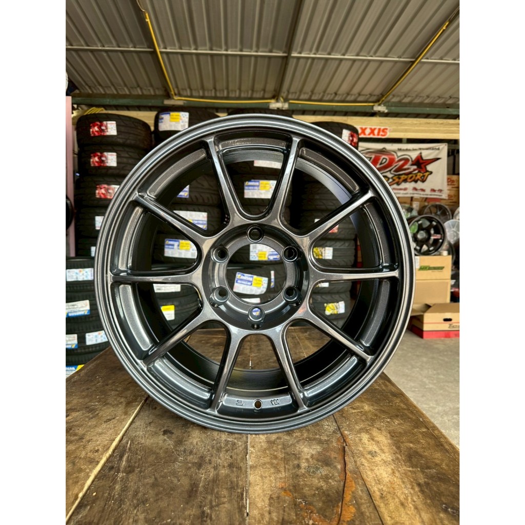 TC105N_ขอบ 18”_6รู_สีกัล_กว้าง 8.5"_offset 35 แถมฟรีจุ๊บยาง