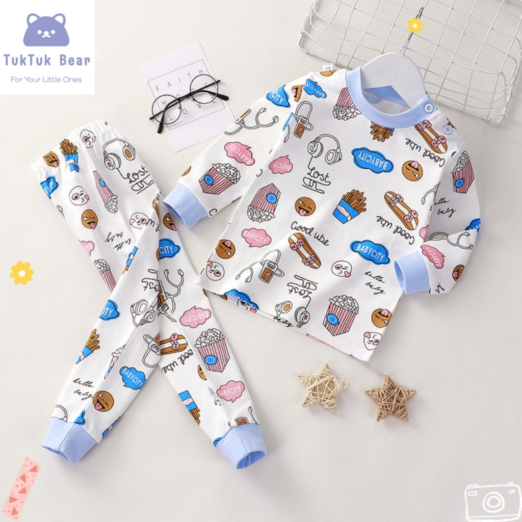 ชุดนอนกันหนาวเด็ก ลายการ์ตูนน่ารัก ผ้าฝ้าย หนานุ่ม ใส่สบาย