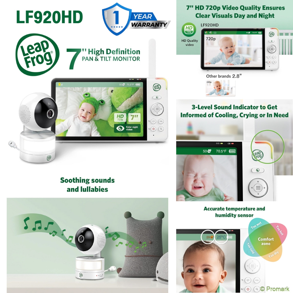 (ประกัน 1ปี) Vtech Leapfrog Baby Monitor Camera กล้องเบบี้ มอนิเตอร์ จอ LCD Direct Connect (No-Wifi)