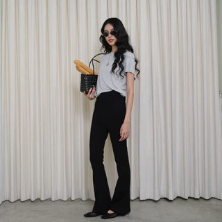 MERMAIDSTUDIO - BALLIN FLARE PANTS #8223 ขาม้าผ้ายืดกระชับ