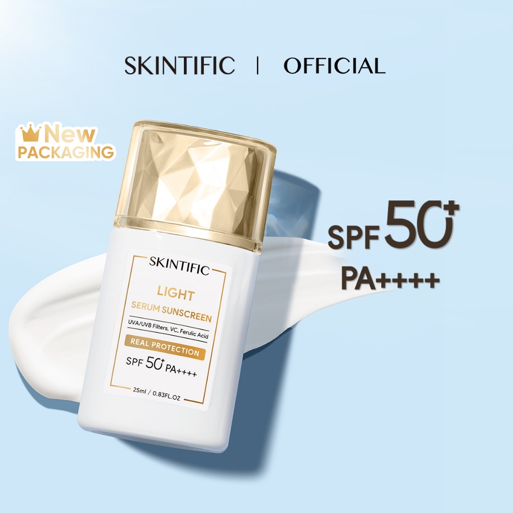 SKINTIFIC Light Serum Sunscreen ไลท์ เซรั่ม ซันสกรีน SPF50+ PA++++ กันแดดตัว เอาท์ดอร์ กันแดดหน้า กันแดด