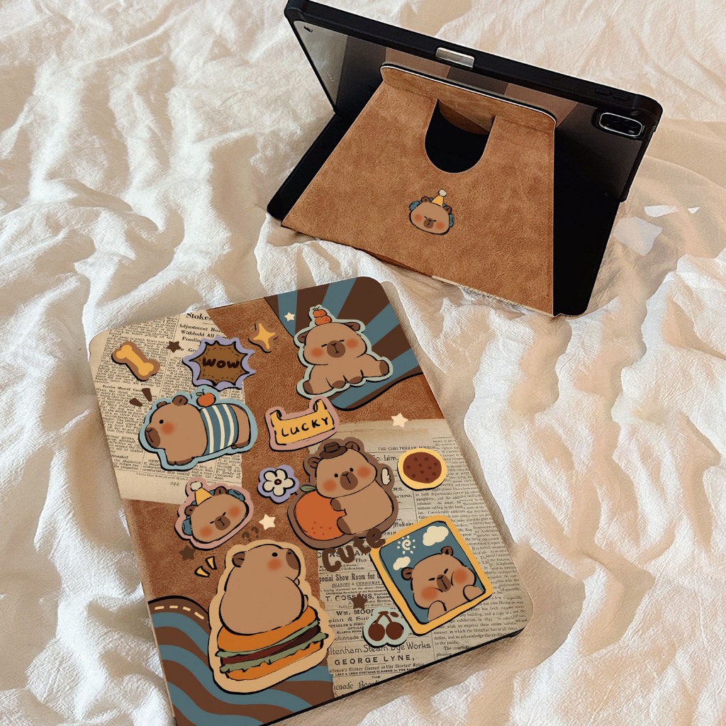 🚚พร้อมส่ง🚚เคส Samsung Galaxy Tab S10+ S9 FE S10 FE S8 Capybara มีที่ใส่ปากกา A9 S9 FE+ A9+ S9 S7 FE