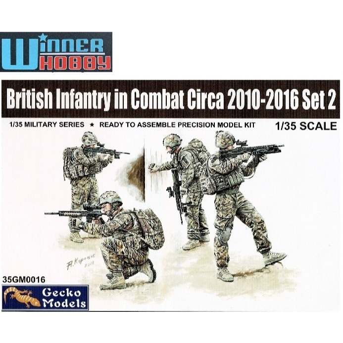 Gecko Models 35GM0016 British Infantry Combat Circa 1/35 โมเดลทหาร Military Figure Model ฟิกเกอร์ประ