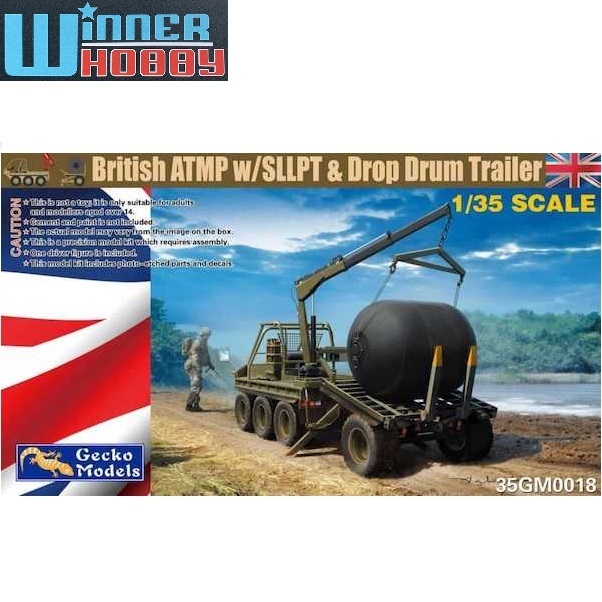 Gecko Models 35GM0018 BRITISH ATMP W/SLLPT & TRAILER 1/35