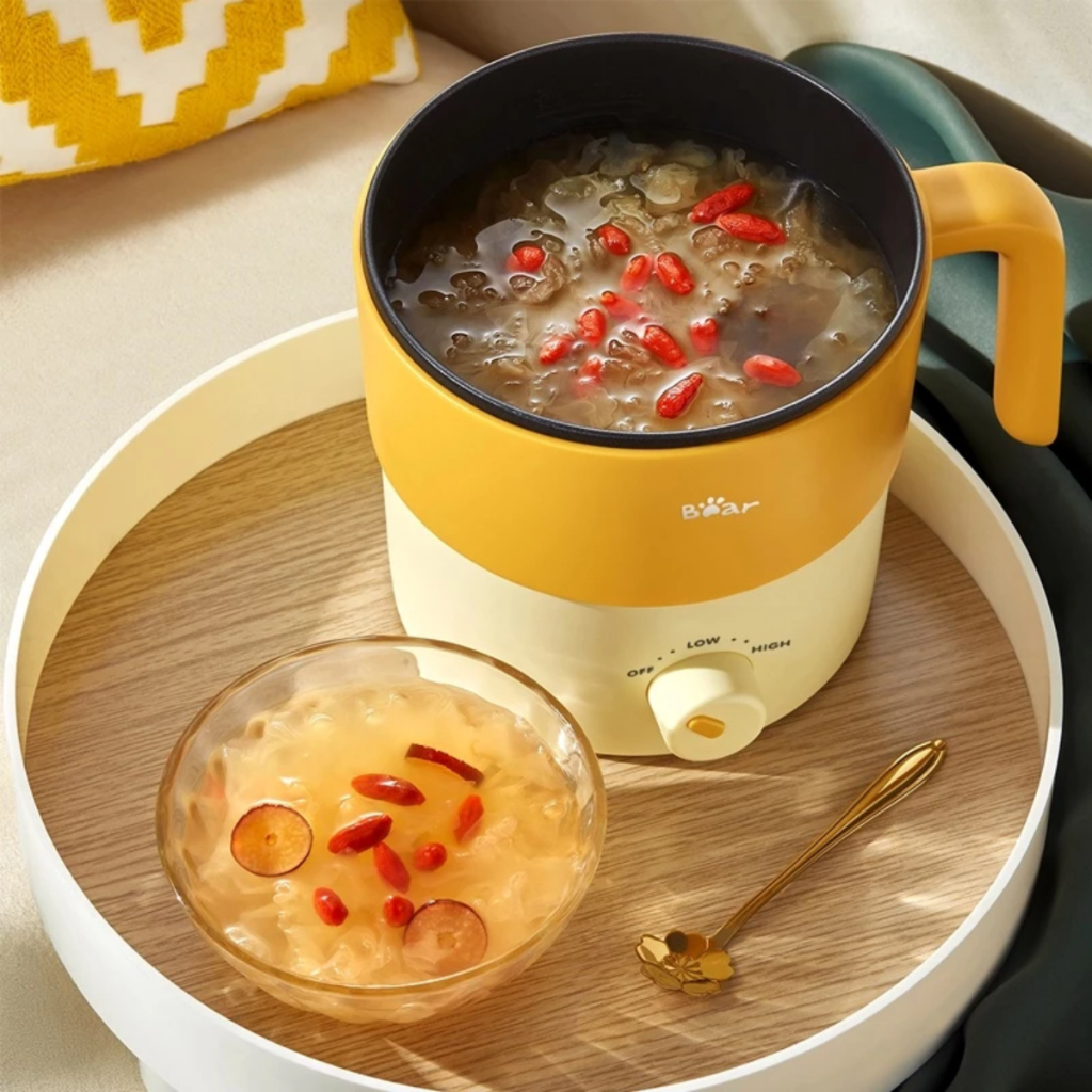 Bear Multi Kettle หม้อต้มอเนกประสงค์ ต้ม อุ่น ทอด 1 ลิตร รุ่น BR0050 Multi Kettle 1L