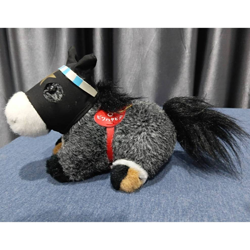 ตุ๊กตาม้าญี่ปุ่น ม้าแข่ง บิวะ ฮายาฮิเดะ Biwa Hayahide เบอร์ 8  ขนาด 7 นิ้ว