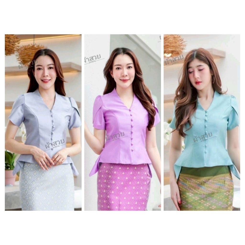 ✨เสื้อผ้าไหมไทยสุดสง่างาม! มี 12 สีสวยให้เลือก!✨ พบกับความงามเหนือกาลเวลาของเสื้อยาวผ้าไหมสี่เส้น เหมาะสำหรับเพิ่มความหร