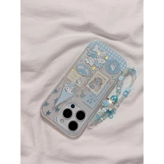 สไตล์สูงระดับ ขายดีบนเว็บไซต์เกาหลี คิตตี้สีฟ้า for iPhone เคสไอโฟน 11 12 13 14 15 16 PLUS PRO MAX X XS MAX XR 7/8PLUS แ
