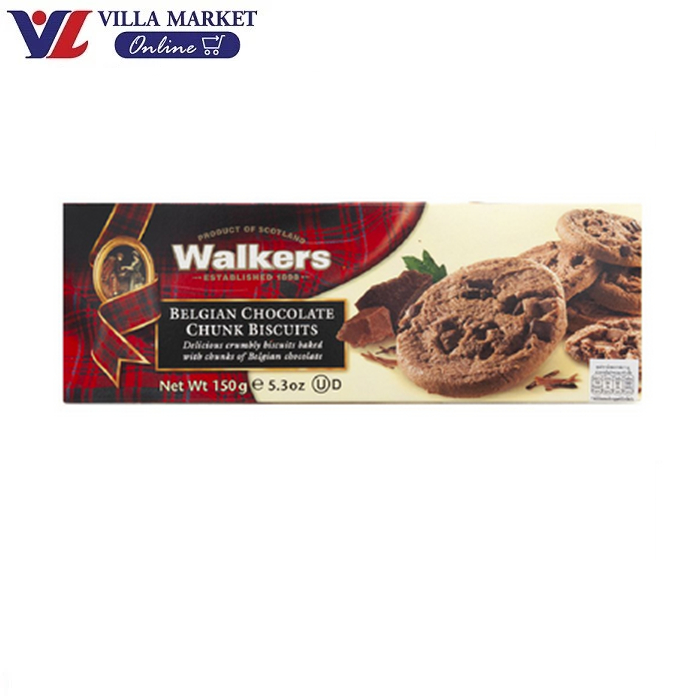 Walkers Chocolate Chunk Biscuits 150g คุกกี้ ช็อกโกแลต