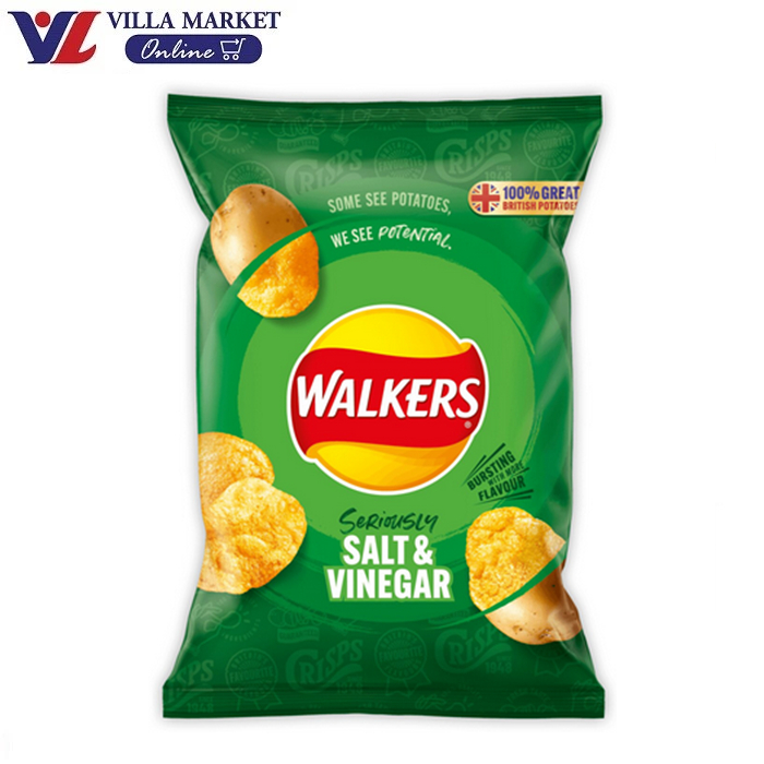 Walkers Salt & Vinegar Potato Crisps 32.5G