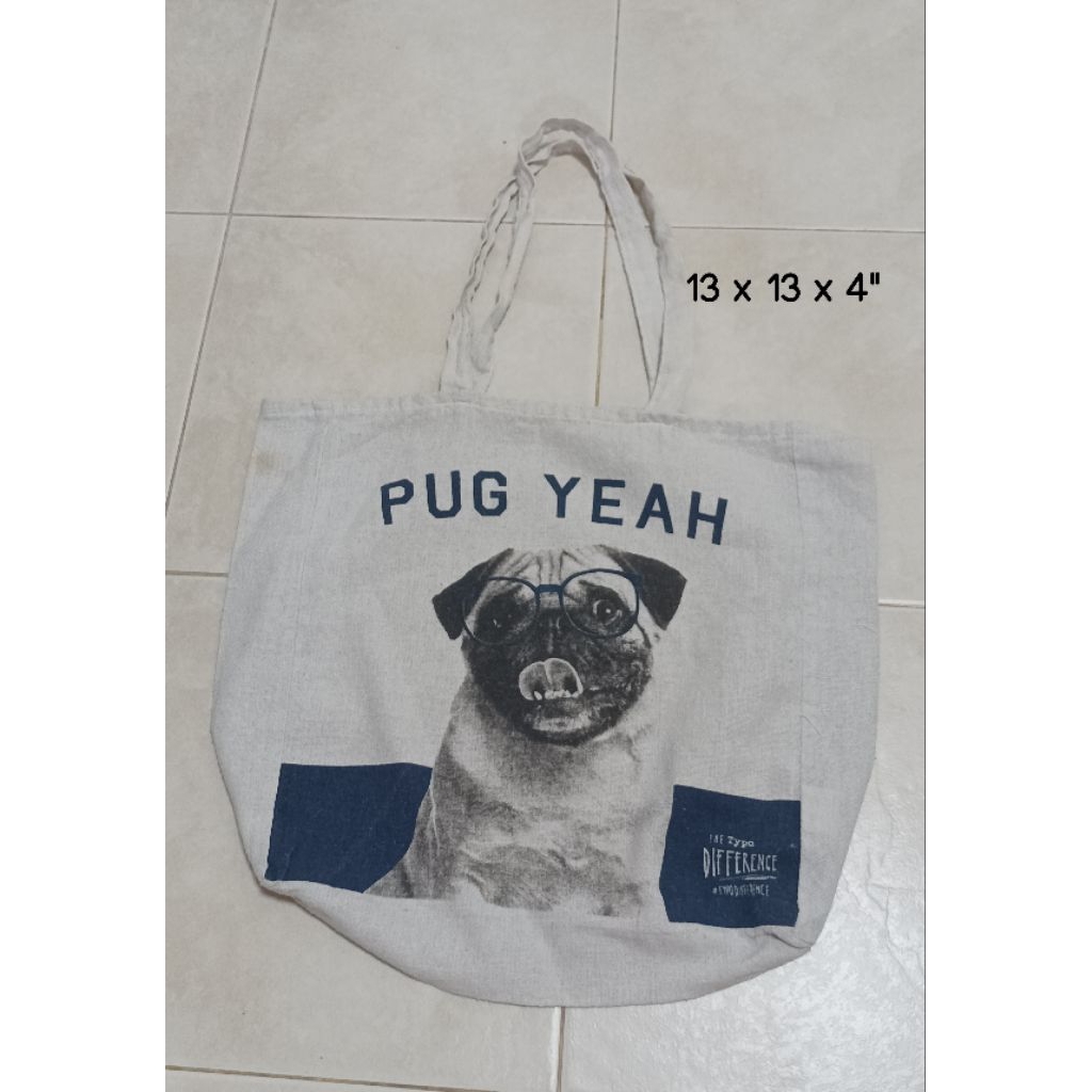 กระเป๋าผ้า PUG YEAH >> Cotton on