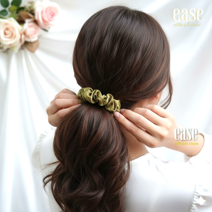 เบื่อไหมกับปัญหายางรัดผมแบบเดิมๆ? ยางรัดผม Ease ไม่ย้วย ไม่กินผม โทนพาสเทล - เพิ่มสีใหม่ Greeny Gold