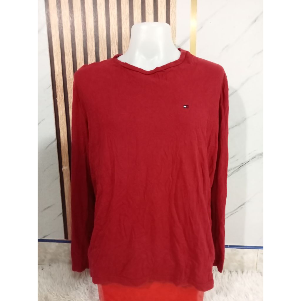 เสื้อยืดแขนยาวยี่ห้อTOMMY HILFIGER มือสองกระสอบนำเข้า