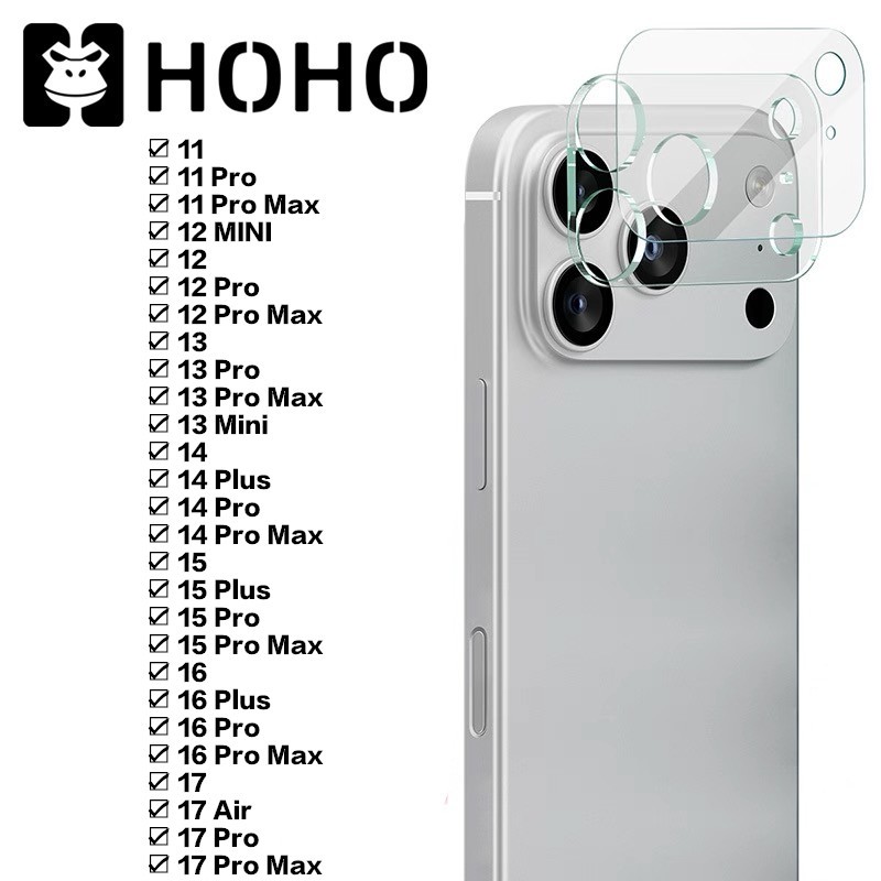 J🔥ฟิล์มเลนส์กล้อง ใช้สำหรับ iPhone 17 Air 14 15 16 17 Pro Max Plus 11 12 13 Pro 