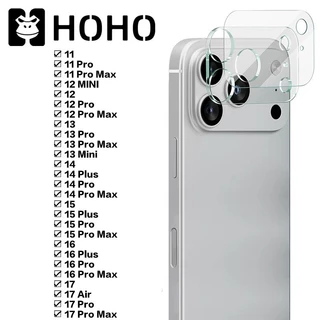 J ฟิล์มเลนส์กล้อง ใช้สำหรับ iPhone 17 Air 11 12 13 14 15 16 17 Pro Max Mini 14 15 16 Plus 9H ครอบเลนส์แบบใส ฟิล์มกล้อง