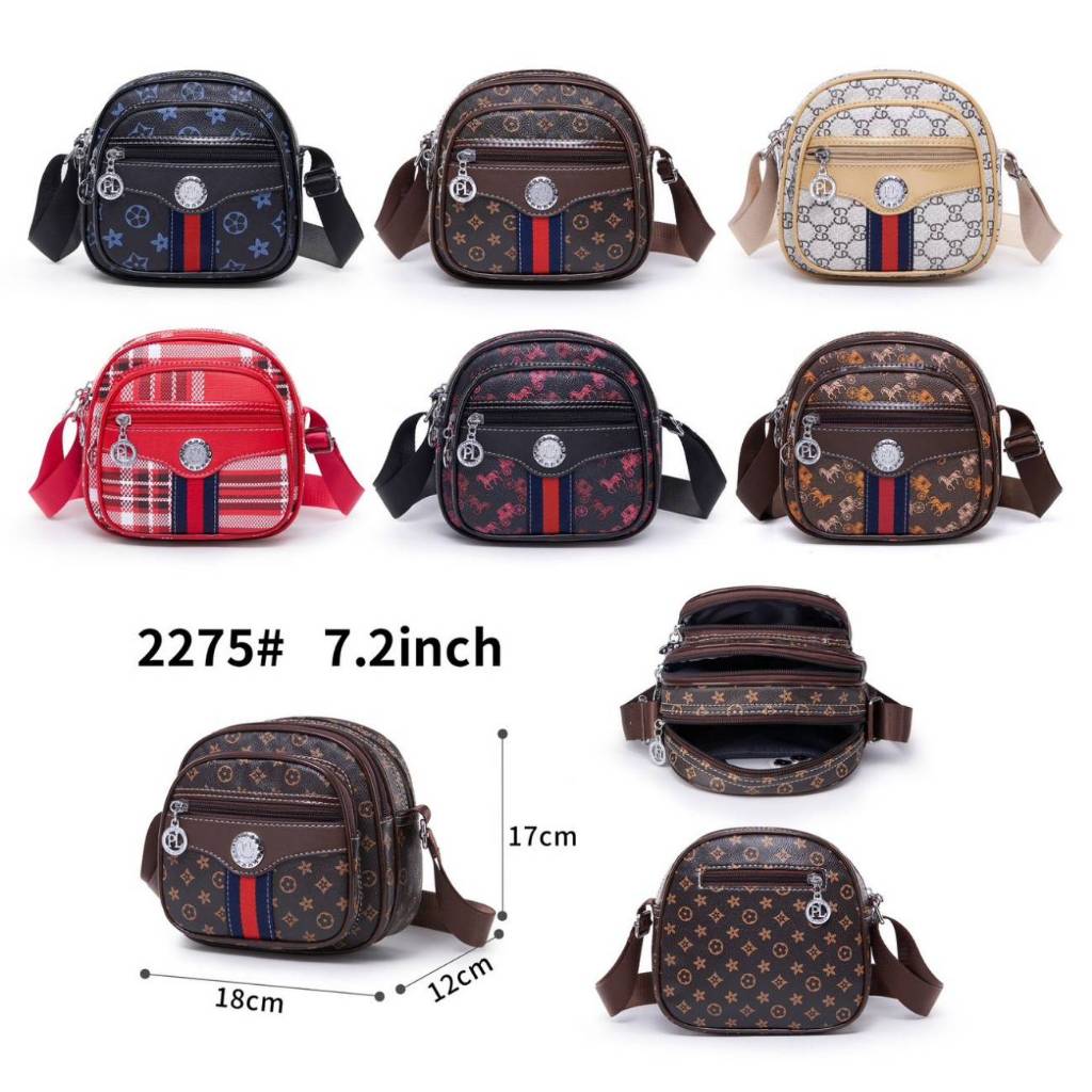 กระเป๋าสะพายข้างแฟชั่นผู้หญิงใบเล็ก สะพายข้างแม่ค้า 2275