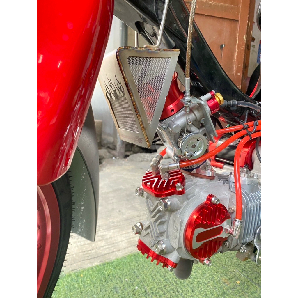 บังฝุ่น Wave125 I-S-R -หัวฉีด (ลายไฟ)