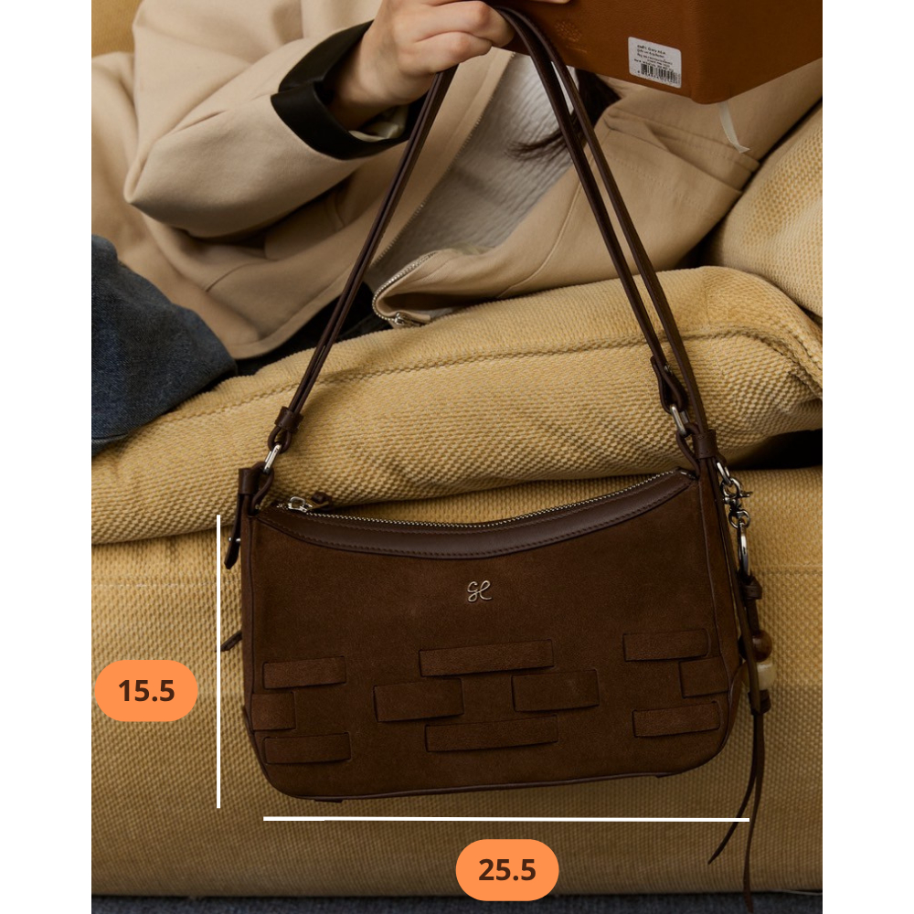 CHNiiNiN - Urban Twist  (shoulder and cross body bag) กระเป๋าสะพายหนังวัวแท้ *สายปรับความยาวเป็นแบบครอสบอดี้ได้ - รูปที่ 7