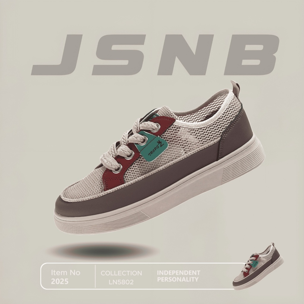 JSNB ส่งฟรี รองเท้าผ้าใบผู้หญิง เสริมส้น พร้อมส่ง รองเท้าผ้าใบมินิมอล ผ้าใบลำลอง น่ารัก พื้นหนานุ่ม 