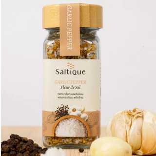 [ลด 20.- CODE : SALTIQUE] Saltique ดอกเกลือพรีเมียม GI จาก สมุทรสงคราม Saltique Garlic Pepper : ผสมกระเทียมพริกไทย
