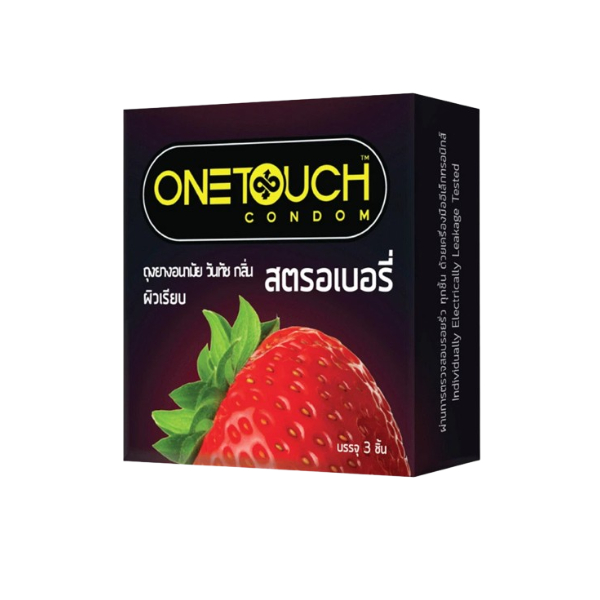 Onetouch Strawberry ถุงยางอนามัย ถุงยาง วันทัช รูปที่ 2