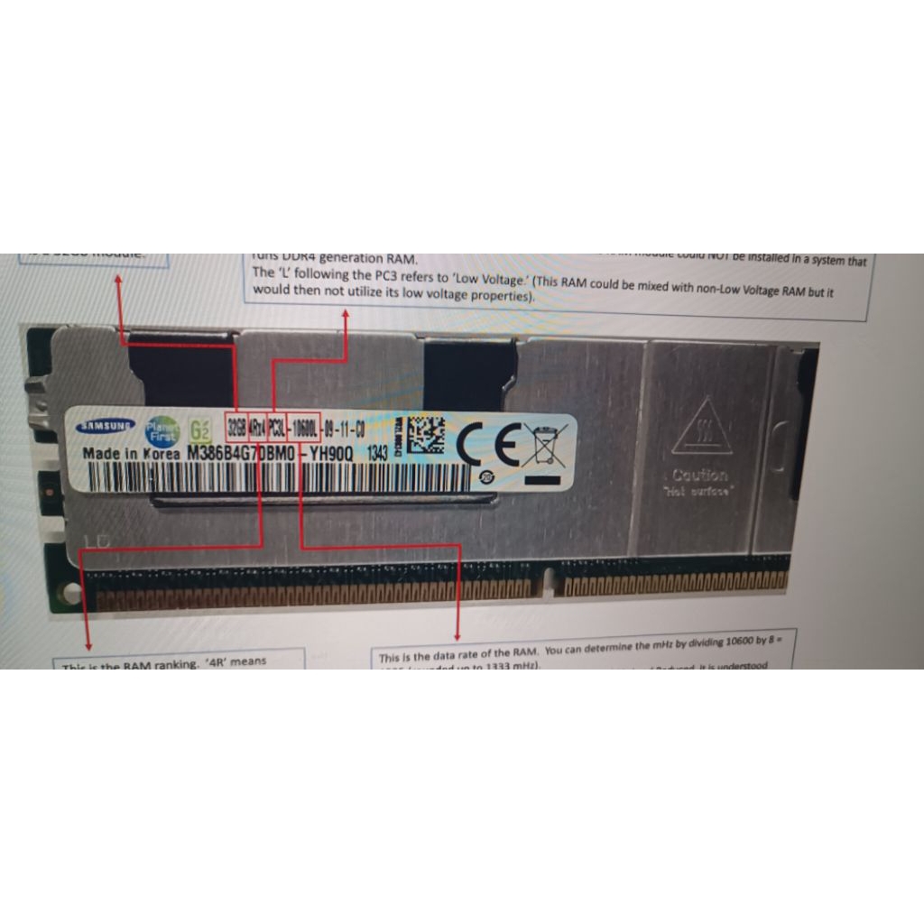 0RAM SERVER DDR3 ECC 32GB1333/1600/1866MHz แรมสำหรับเครื่องเซิร์ฟเวอร์