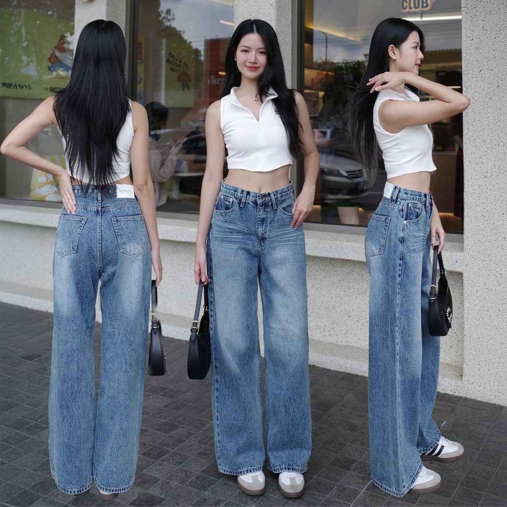 กางเกงยีนส์ขากระบอก รุ่น Butter Jeans