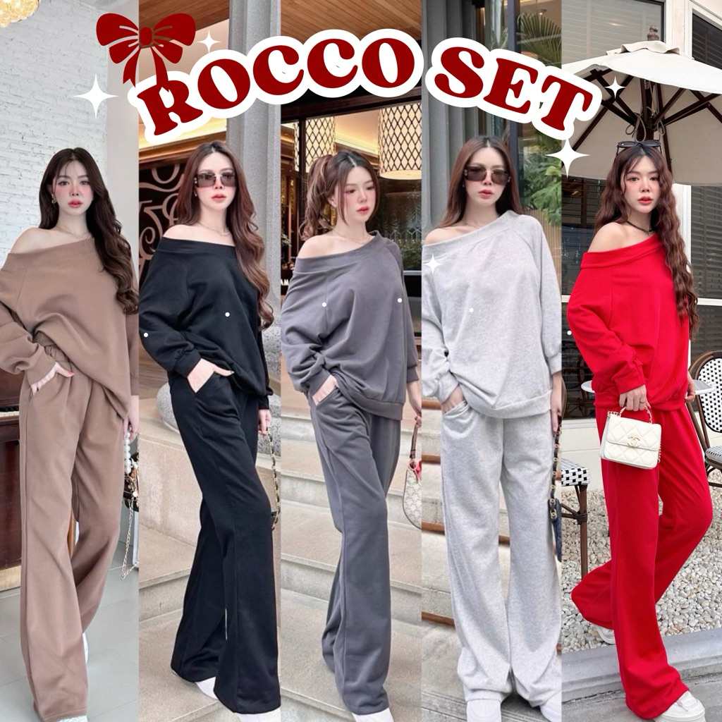 PT closets ♡ เซตเสื้อจั๊มปาดไหล่ + กางเกงขายาวขาม้า ผ้ายืดหยุ่นอยู่ทรงยับยาก ใส่สบาย #SHN019/SHN020