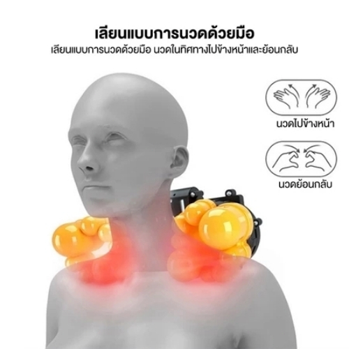 Srabuyหมอนนวดไฟฟ้า Massage Pillow หมอนนวดคอไฟฟ้า หมอนนวดไหล่ หมอนนวดคอ หมอนนวดบําบัดความร้อน แบบพกพา ราคา ถูกที่สุด ดีลบีเคเค แกลเลอรีภาพที่ 7