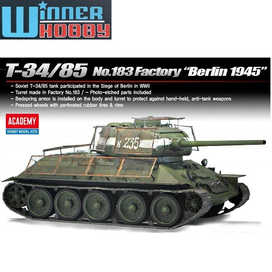 Academy 13295 T-34/85 No.183 Factory Berlin 1945 scale 1/35