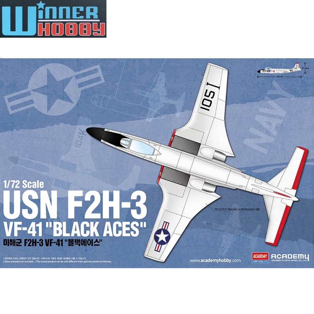 Academy 12548 USN F2H-3 VF-41 BLACK ACES scale 1/72