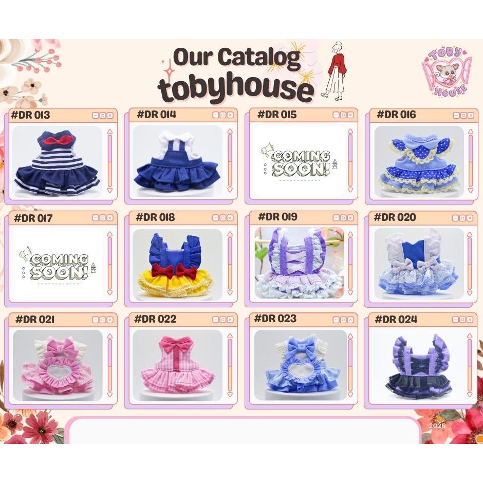 Tobyhouse เสื้อกระโปรงลิงจิ๋ว มาโมเสต/บุชเบบี้ นุ่มสบาย ใส่นอน ใส่เล่น ระบายอากาศ (รหัส DR013-024)