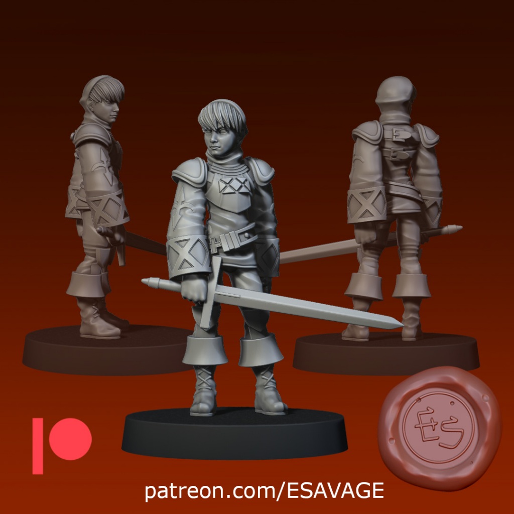 Male Squire FFT - 32mm Miniature (Esavage)