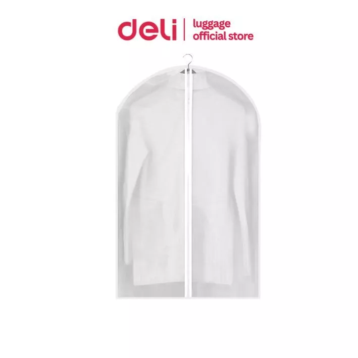 Deli ถุงคลุมเสื้อผ้า ถุงใส่เสื้อผ้า มีซิปหน้า ป้องกันฝุ่น จัดระเบียบตู้เสื้อผ้า Clothing Dust Bag