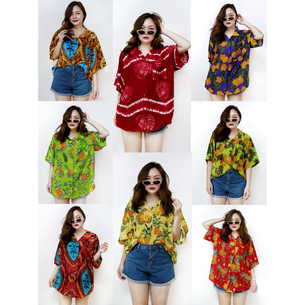 เสื้อเชิ้ตโอเว่อไซส์ ผ้าสปันใส่สบาย