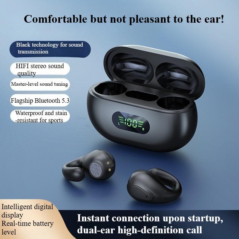 หูฟังบลูทู ธ ใหม่ X22 HD พูดคุยไมโครโฟนในตัวกันน้ำเหงื่อคลิปหูบนกระดูกการนำแฟชั่นหูฟังบลูทู ธ ทำงานภายในไมโครโฟน