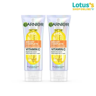 การ์นิเย่ ไบรท์ คอมพลีท เซรั่ม คลีนเซอร์ วิตามินซี 100 มล.X2 GARNIER BRIGHT COMPLETE SERUM CLEANSER VITAMIN C 100 ML.