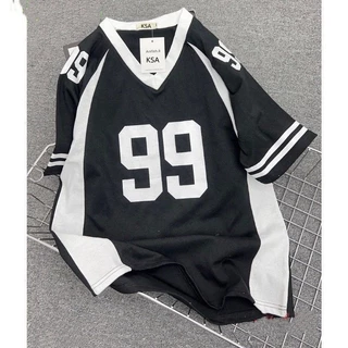 เสื้อทรงสเก็ตผู้หญิง oversize เสื้อผ้าสาวอวบคนอ้วนไซส์ใหญ่ เสื้อโอเวอร์ไซส์บาสเท่ๆ วินเทจ กีฬาลําลองทรงหลวมสไตล์เกาหลี