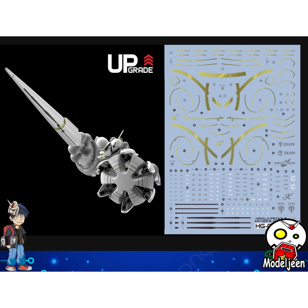 249 Water Decal HG1/144 Xavier"s Gyan Hakuji-Pack ยี่ห้อ S.I.M.P. Model Decal