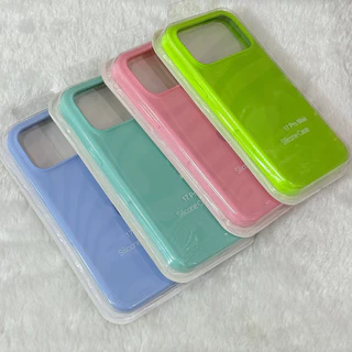 พร้อมส่งในไทย Caseไอโฟน17 17Air 17pro 17promaxกำมะหยี่โลโก้ เนื้อซิลิโคน สีพื้น สำหรับรุ่นไอโฟน17promaxสินค้าพร้อมส่ง
